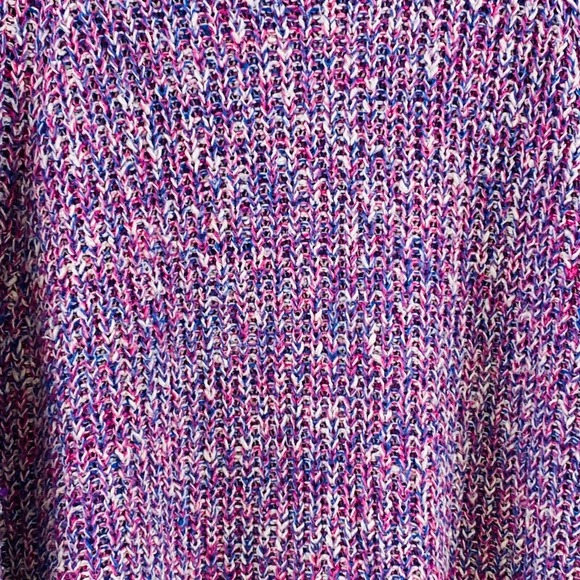 Vintage Womens M Apparel Workshop Shaker Knit Sweater Pink Purple Pullover - Picture 2 of 5